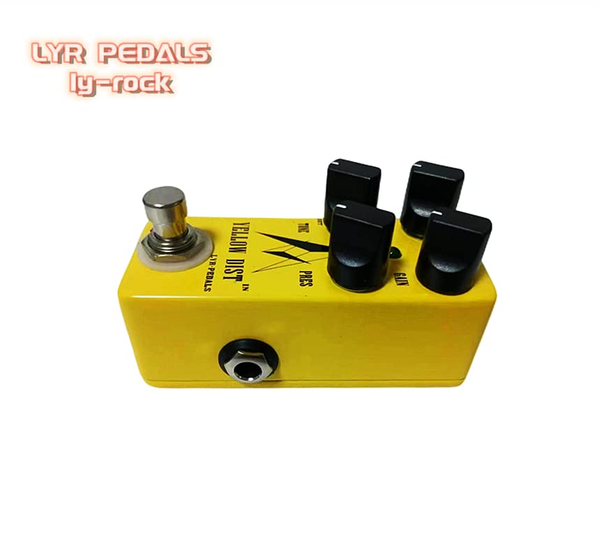 LYR PEDALS（LY-ROCK）,Guitar Mini Distortion Pedal, electric guitar classic effector pedal,yellow Mini Dist pedal