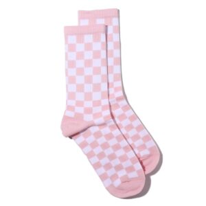 fashion harajuku trends women checkerboard socks geometric checkered socks men hip hop cotton unisex print skateboard soks(pink)