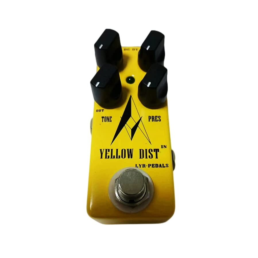 LYR PEDALS（LY-ROCK）,Guitar Mini Distortion Pedal, electric guitar classic effector pedal,yellow Mini Dist pedal