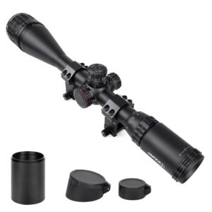 fsi 6-24x50 ao rifle scope sfp r/g/b illuminated reticle with scope rings