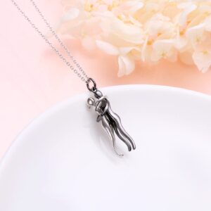 FLYOW Hug Couple Necklace S925 Sterling Silver Hugging Necklace Anniversary Jewelry for Him and Her,Lover Valentines day gift