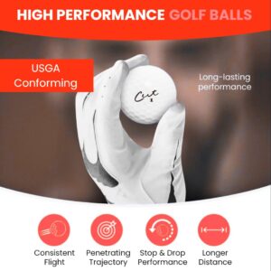 Cut Red Golf Balls (2 Dozen - 24 Golf Balls)