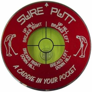 sure putt pro - golf putting aid & green reader - red - golf training aid - learn to read greens & lower your scores - golf gift