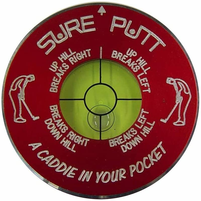 Sure Putt Pro - Golf Putting Aid & Green Reader - Red - Golf Training Aid - Learn to Read Greens & Lower Your Scores - Golf Gift