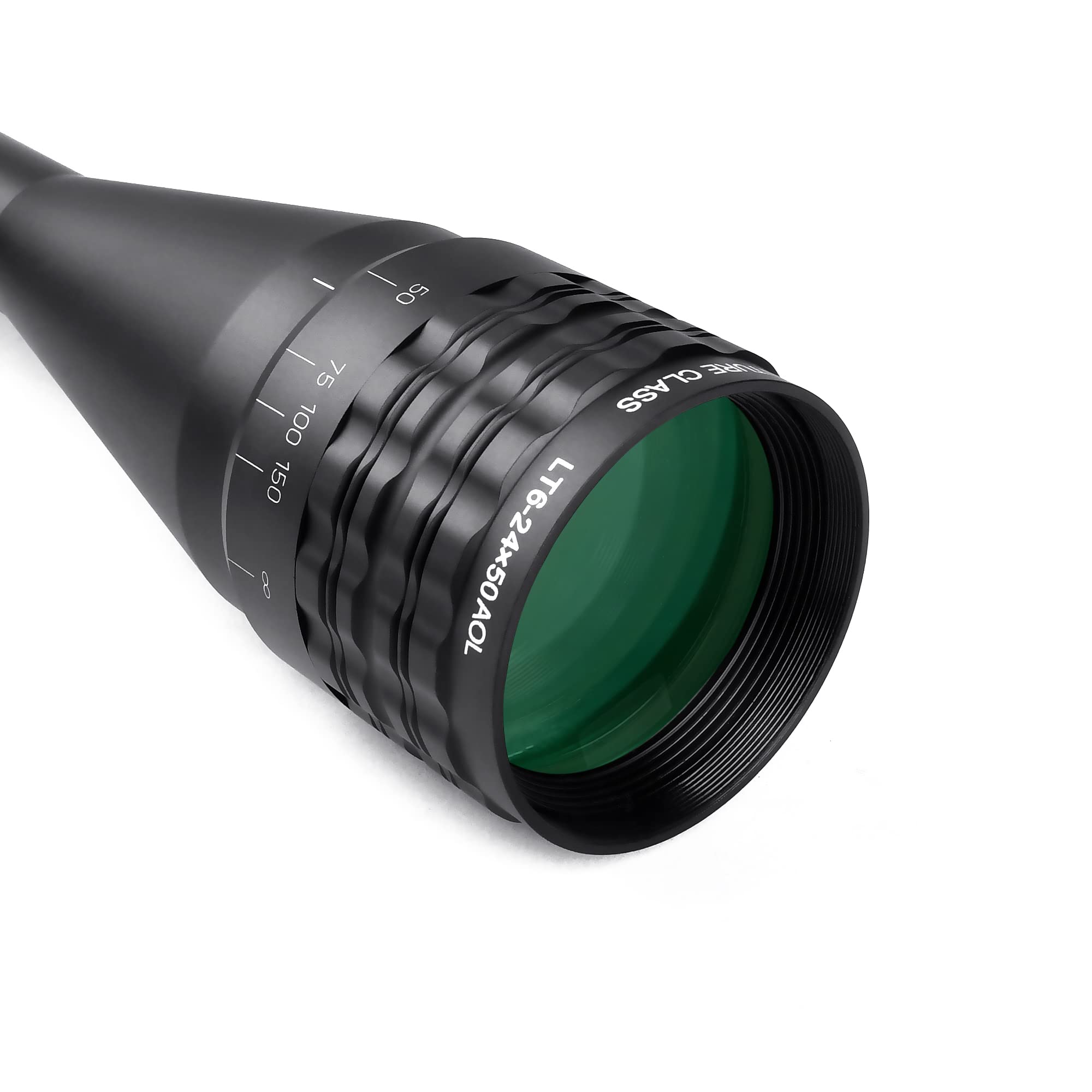 FSI 6-24x50 AO Rifle Scope SFP R/G/B Illuminated Reticle with Scope Rings