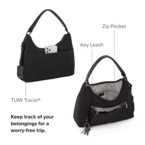 TUMI - Voyageur Adelaide Hobo Crossbody - Sling Bag for Women - Everyday Travel Purse - Removable Strap Tracer - Black & Gunmetal Hardware