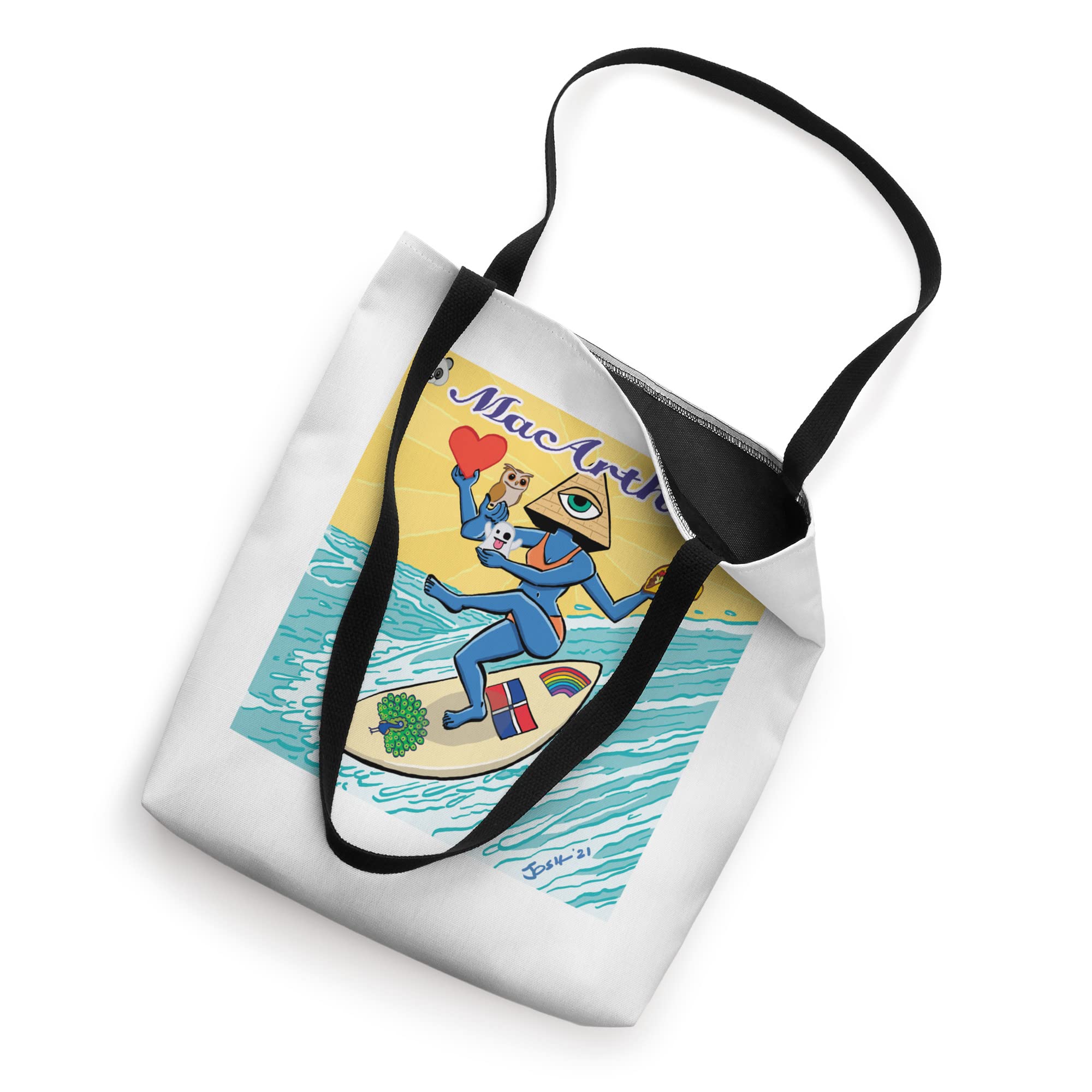 MacArthur - Surfing Pyramid Text Goddess Tote Bag