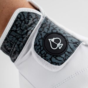 Pins & Aces - Elephant Print Golf Glove Design - Premium AAA Cabretta Leather, Long-Lasting Durable Tour Glove for Men or Women - Premium Leather Golf Glove Left & Right Hand - (Medium, Left)