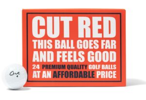 cut red golf balls (2 dozen - 24 golf balls)