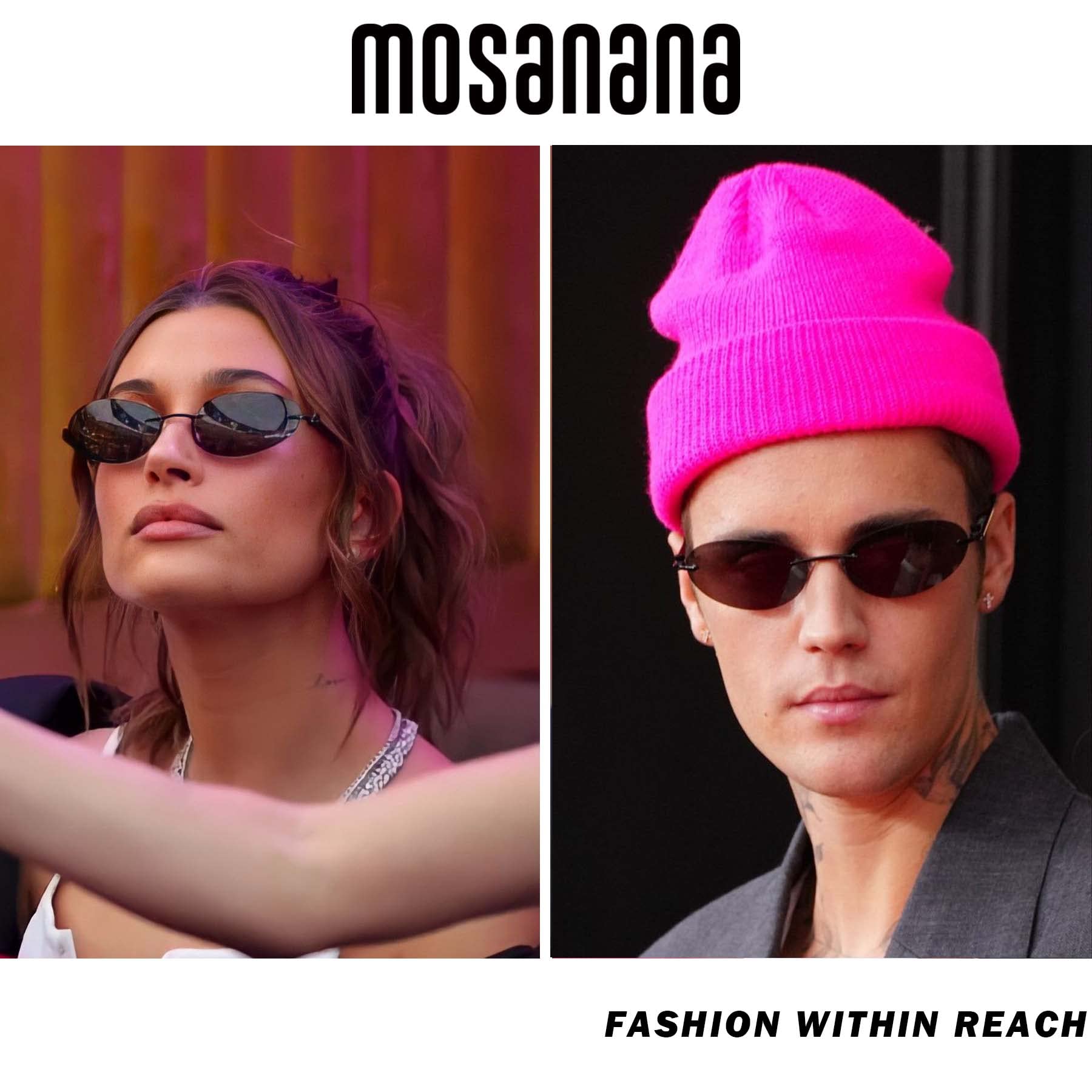 mosanana Y2k Oval Sunglasses for Women Black Small Trendy Cool Cute Funky Fashion Vintage Stylish 90s Thin Skinny Neo Matrix Rimless Hacker