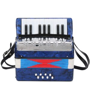 vomeko piano accordion 17 keys 8 bass beginner accordion instrument hand keyboard rhythm training spring instrument