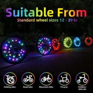 Sumree LED Bike Wheel Lights,2-Tire Pack Bike Lights with Batteries Included,Bicycle Lights-Stocking Stuffer Birthday Gift for Kids,Adults,Boys,Girl