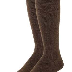 Dr. Shams Merino Wool Compression Knee High Socks Ideal for, Hiking, Travel-Sports-Nurses-Reduces Swelling (Brown, Small/Medium)