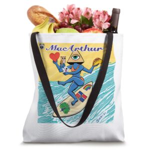 MacArthur - Surfing Pyramid Text Goddess Tote Bag