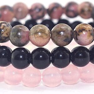 Natural 8mm Gorgeous Semi-Precious Gemstones Healing Crystal Stretch Beaded Bracelet Unisex