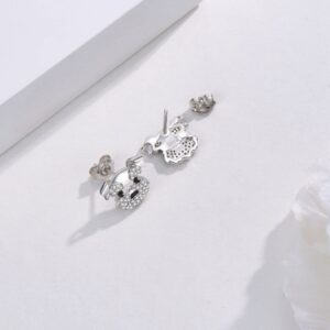 Schnauzer Stud Earrings 925 Sterling Silver Terrier Dog Puppy Pet Earrings Schnauzer Jewelry Gifts for women