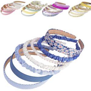 ooosonlu fashion headbands pearl hairband non-slip bands hair accessories for women girls, different pattern