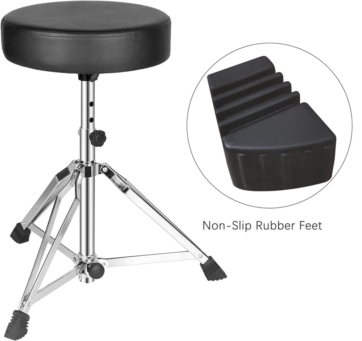 TUOREN 3/Pack Drum kit Rubber Feet Rack Stand Rubber Feet Drum Leg Protectors for Percussion Parts (Small - C)