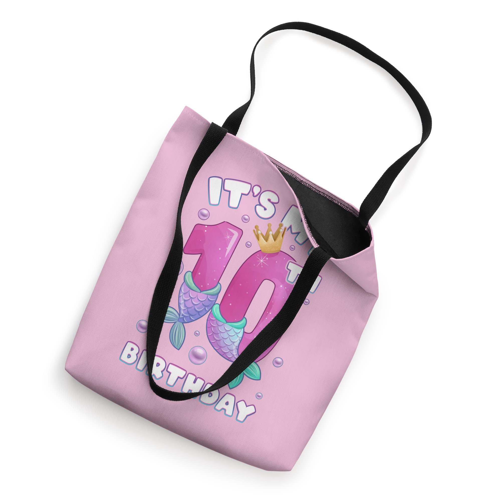 10th birthday, girl, mermaid fin, number 10 Tote Bag