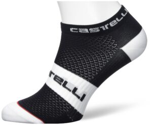 castelli lowboy 2 sock black white, l/xl