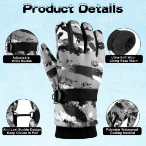 ONESING Ski Gloves Men Snowboard Gloves Waterproof Touchscreen Gloves Warm Winter Snow Gloves for Men Women Cold Weather