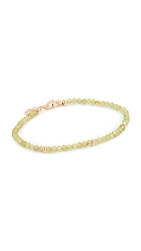 EF Collection Women's 14k Gold Peridot Birthstone Bracelet, 14k Yellow Gold, One Size