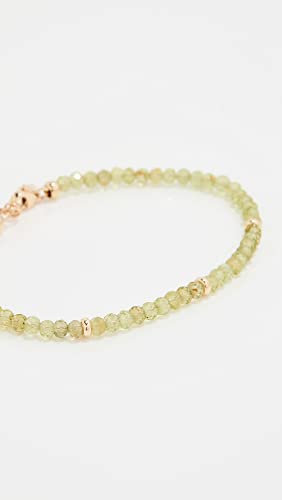 EF Collection Women's 14k Gold Peridot Birthstone Bracelet, 14k Yellow Gold, One Size