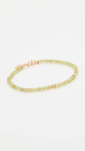 EF Collection Women's 14k Gold Peridot Birthstone Bracelet, 14k Yellow Gold, One Size