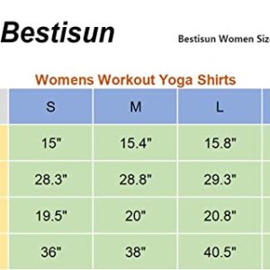 Bestisun Womens Cropped Tops Long Sleeve Open Back Workout Tops Activewear Gym Yoga Shirts Exercise Sports Running Clothes Red S