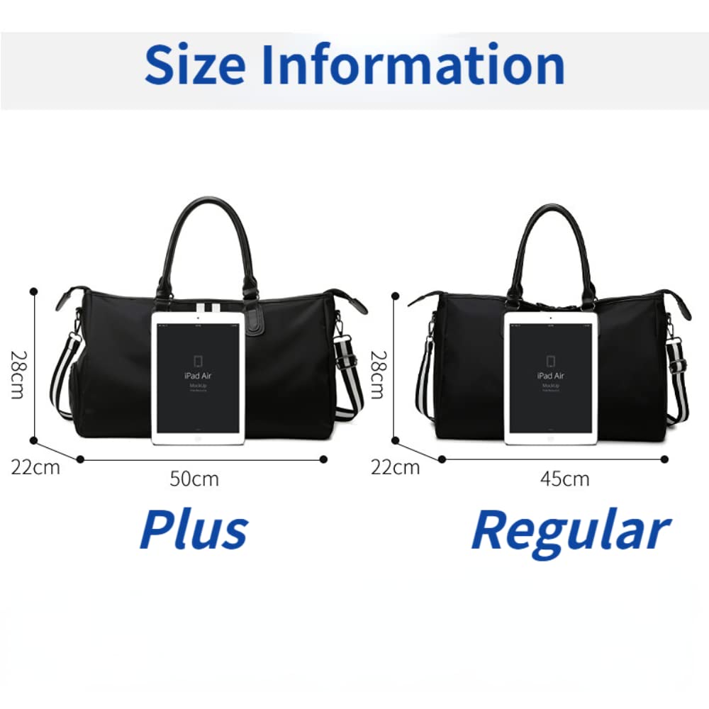 Classic Striated Gym Bag for Women Sports Tote Travel Bags Carry On with Shoe Compartment for Weekender Tennis Baseball Yoga School