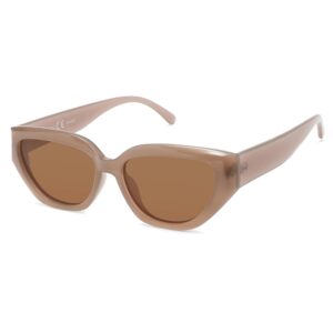 sojos trendy cute cat eye polarized sunglasses for women fashion cateye womens sunnies sj2237 brown frame brown lens