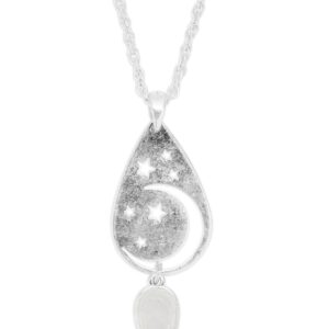 Lucky Brand Moon Openwork Pendant Necklace, Silver, One Size