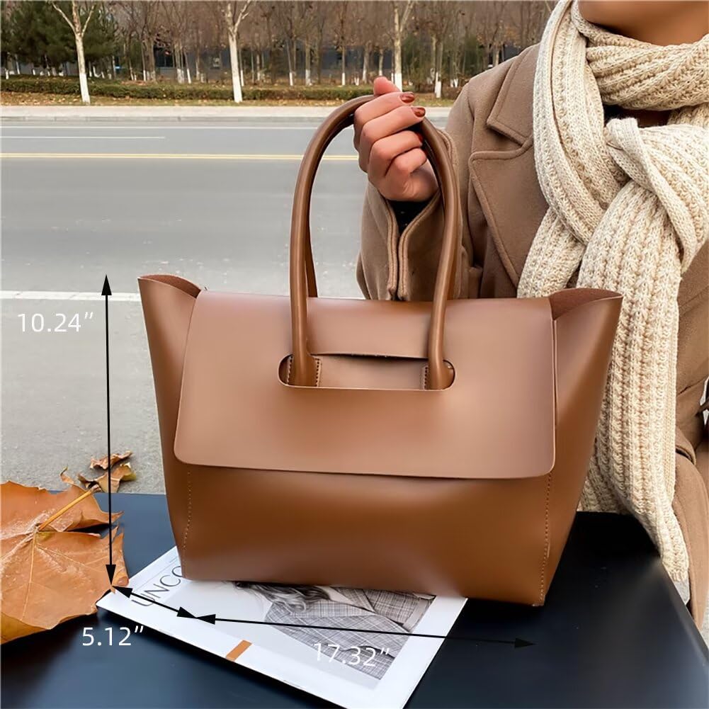 EDIWER Tote Handbag for Women Casual Work Bag Water Resistant Top Handle Bag Large Capacity Shoulder Satchel for Travel