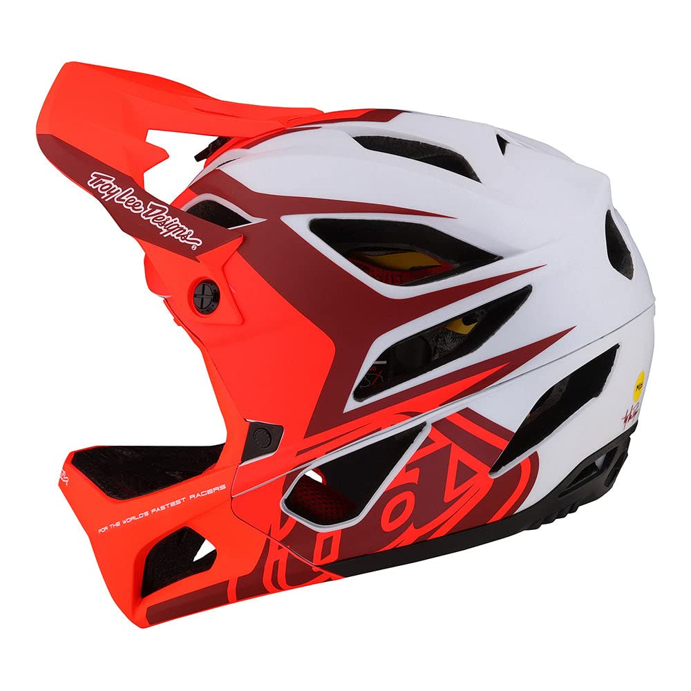 Troy Lee Designs Stage Valence Full Face Bicycle Helmet for Max Ventilation Lightweight MIPS EPP EPS Racing Downhill DH BMX MTB - Adult Men Women (Red, XL/XXL)