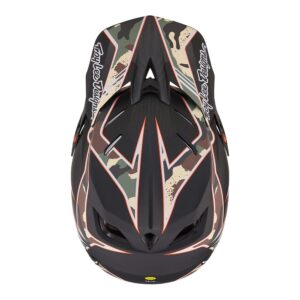 Troy Lee Designs Downhill D4 Composite Matrix Camo Full Face Bicycle Helmet for Max Ventilation Lightweight MIPS EPP EPS Racing Downhill BMX MTB DH - Adult Mens Womens Unisex (Army Green, XS)