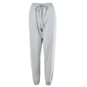 Gumipy Womens High Waisted Baggy Sweatpants Relaxed Fit Y2k Jogging Harem Pants with Pockets High Waisted Lounge Pants A-Gray