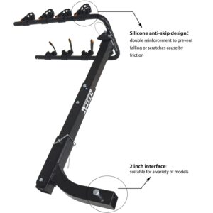 XKMT- 4 Bike Rack Bicycle Carrier Hitch Mount w/ 2" Receiver For Car Truck SUV Transport [P/N:ET-TOOL045-A-BLACK]