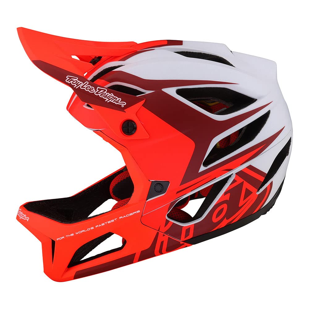 Troy Lee Designs Stage Valence Full Face Bicycle Helmet for Max Ventilation Lightweight MIPS EPP EPS Racing Downhill DH BMX MTB - Adult Men Women (Red, XL/XXL)