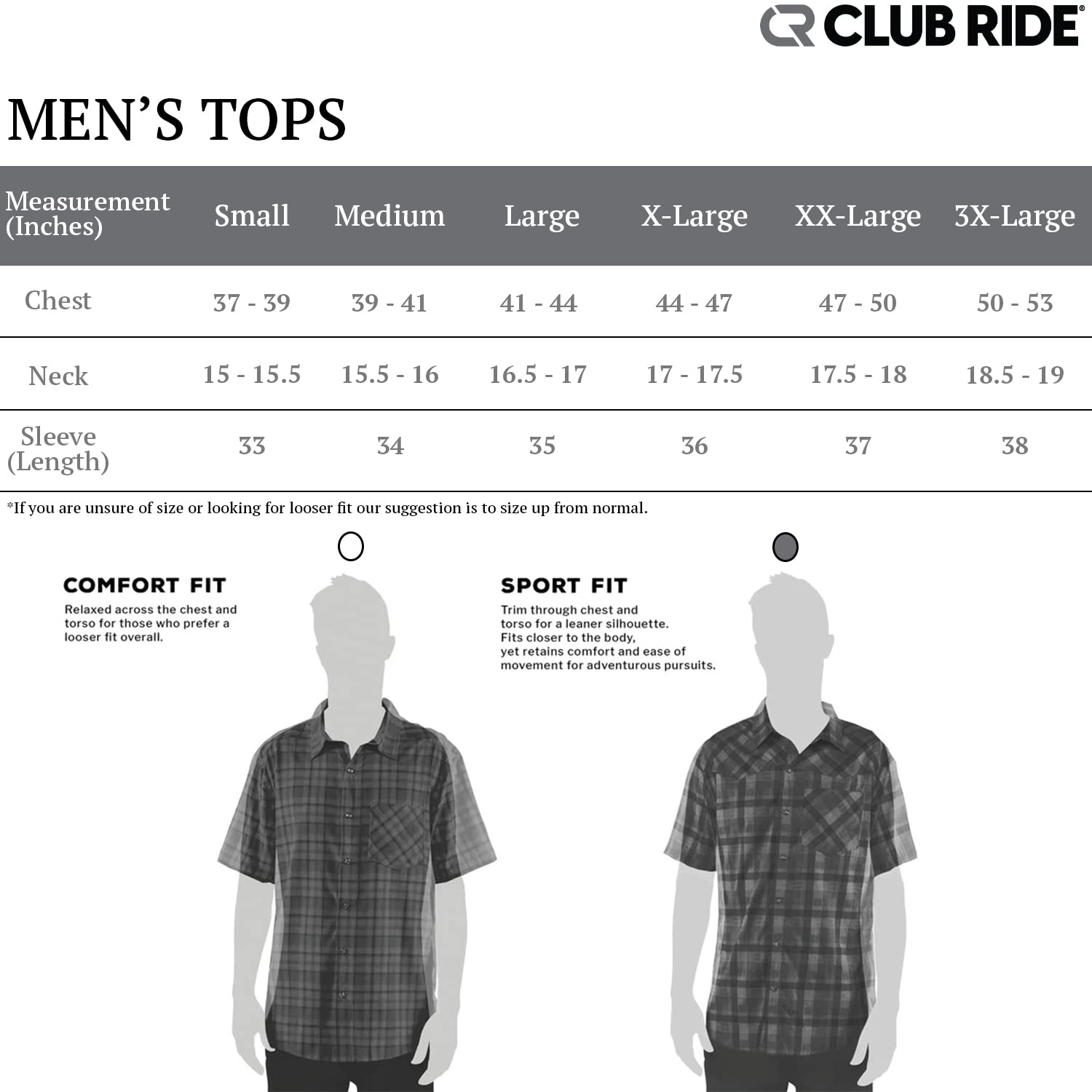 Club Ride Apparel Go Long - Men's Flannel Long Sleeve Shirt - Cream n Blue - L