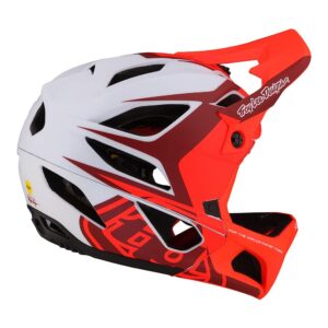 Troy Lee Designs Stage Valence Full Face Bicycle Helmet for Max Ventilation Lightweight MIPS EPP EPS Racing Downhill DH BMX MTB - Adult Men Women (Red, XL/XXL)