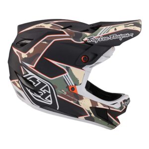 Troy Lee Designs Downhill D4 Composite Matrix Camo Full Face Bicycle Helmet for Max Ventilation Lightweight MIPS EPP EPS Racing Downhill BMX MTB DH - Adult Mens Womens Unisex (Army Green, XS)