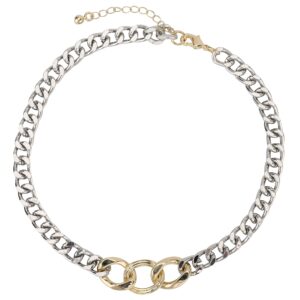 vintage havana cuban link chain choker necklace for women 18k gold/silver plated additional 3” necklace extender included