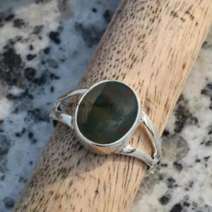 Ring For Women Bloodstone Gemstone Pure 925 Sterling Silver Jewelry Handmade Gift For Her