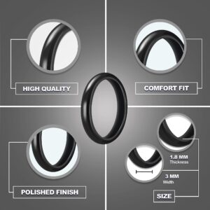 Truly Alpha Ceramic Rings for Women - Classic Wedding Rings for Men & Woman | 3mm, Ceramic Ring Band | Ceramic Ring for Men | Wedding Bands for Her & Mens Rings | Mens Wedding Band Size 8