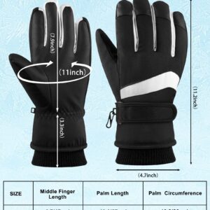 ONESING Ski Gloves Women -30°F Waterproof Winter Gloves Touchscreen Snow Gloves Women Men Warm Windproof Snowboard Gloves for Cold Weather