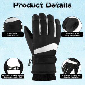 ONESING Ski Gloves Women -30°F Waterproof Winter Gloves Touchscreen Snow Gloves Women Men Warm Windproof Snowboard Gloves for Cold Weather