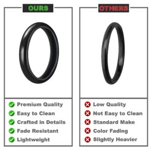 Truly Alpha Ceramic Rings for Women - Classic Wedding Rings for Men & Woman | 3mm, Ceramic Ring Band | Ceramic Ring for Men | Wedding Bands for Her & Mens Rings | Mens Wedding Band Size 8