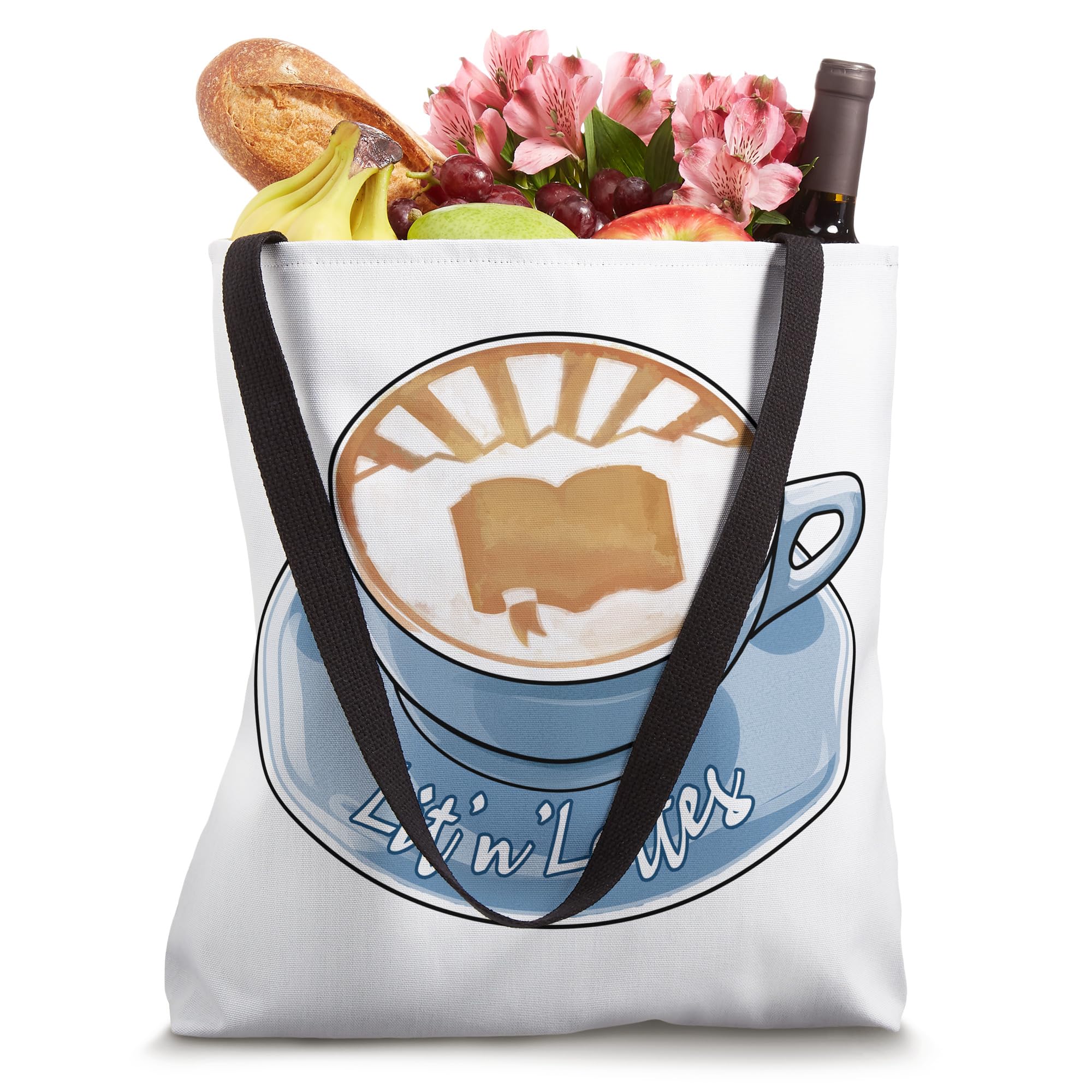 Lit and Lattes Bookclub Tote Bag