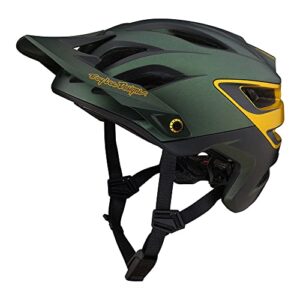 Troy Lee Designs A3 Uno Adult Bicycle Helmet MIPS EPP EPS Premium Lightweight 16 Vents 3-Way Adjustable Detachable Visor All Mountain Enduro, Gravel, Trail, BMX, Off-Road MTB (Green, MD/LG)