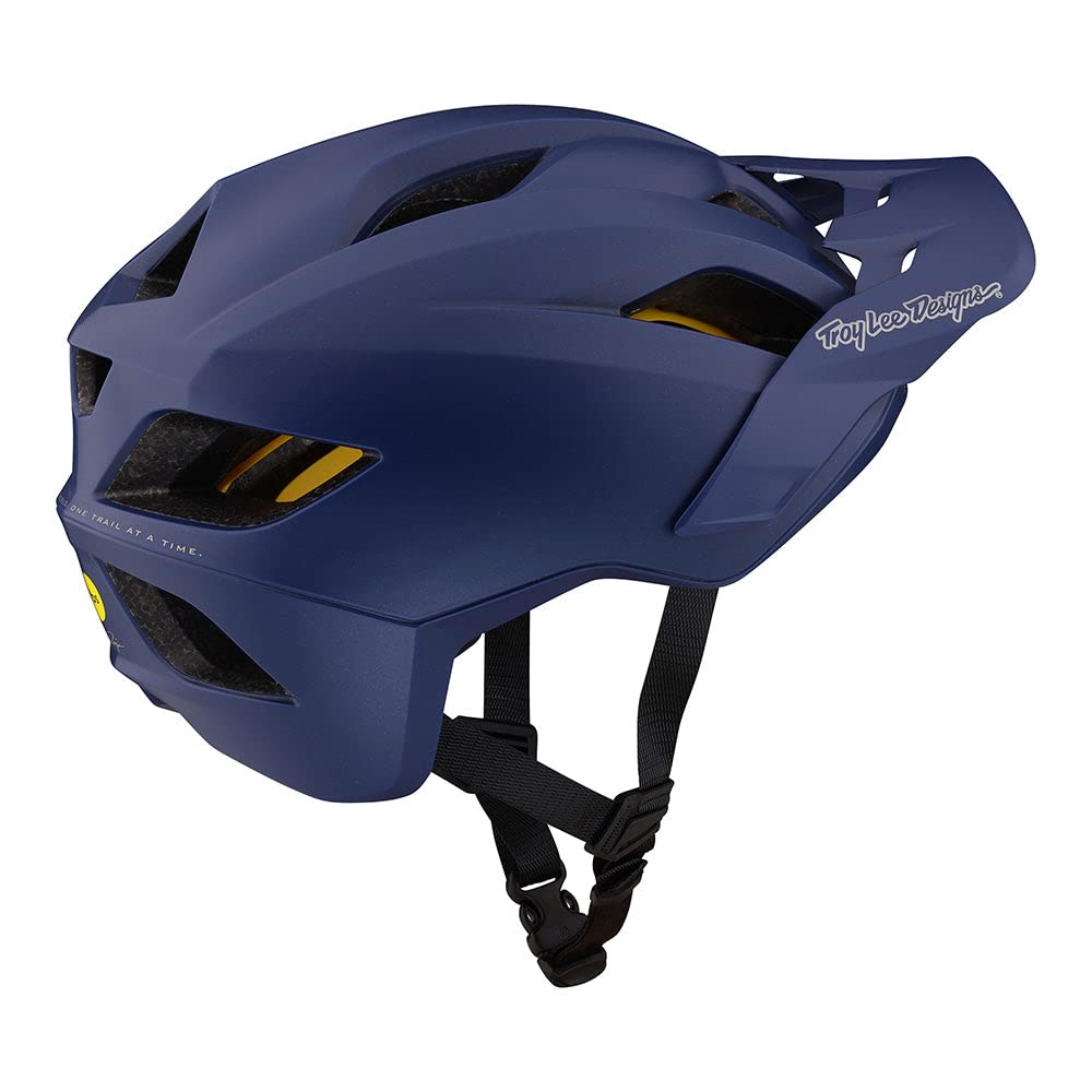 Troy Lee Designs Flowline Adult Bicycle Helmet MIPS EPP Lightweight Vented Adjustable Detachable Visor All Mountain Enduro, Gravel, Trail, BMX, Off-Road MTB (Dark Blue, XS/SM)